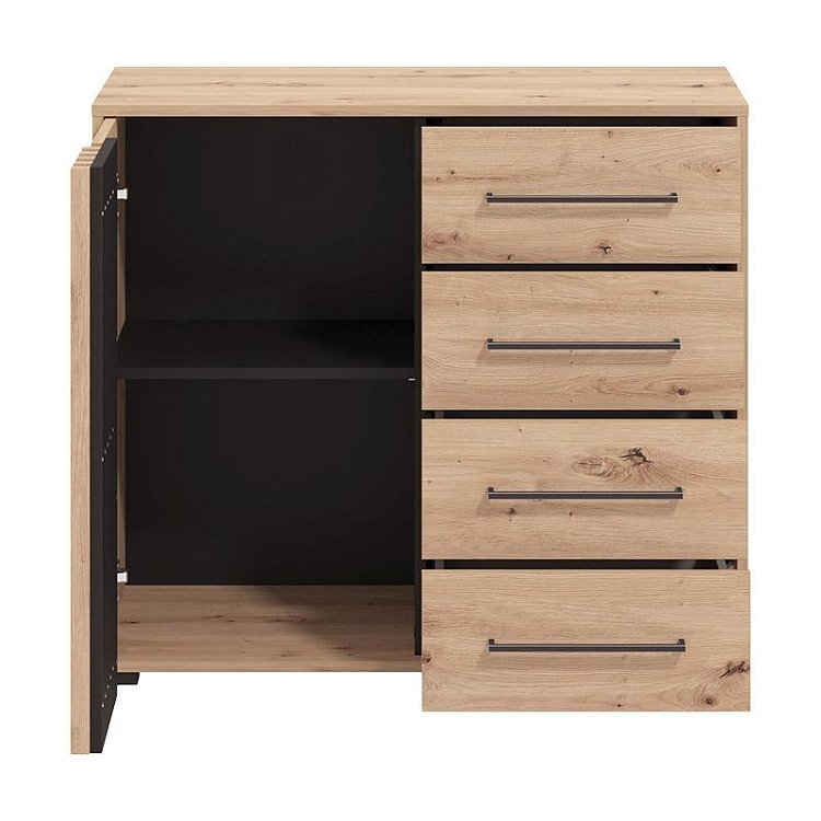 ΚΟΜΟΤΑ ASCALON 90 2K4F ARTISAN OAK-ΜΑΥΡΟ ΧΡΩΜΑ 93x40x82εκ 11013064