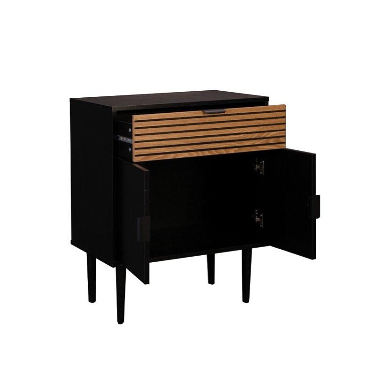 ΚΟΜΟΤΑ Fylliana Brooklyn Μαυρο-Φυσικό 75x37x75εκ 271-124-077