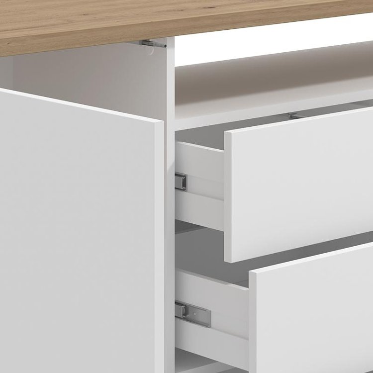 ΚΟΜΟΤΑ-ΜΠΟΥΦΕΣ ATERNO 154 3K4F2V ΛΕΥΚΟ/ARTISAN ΧΡΩΜΑ 154x40x94εκ 11014196