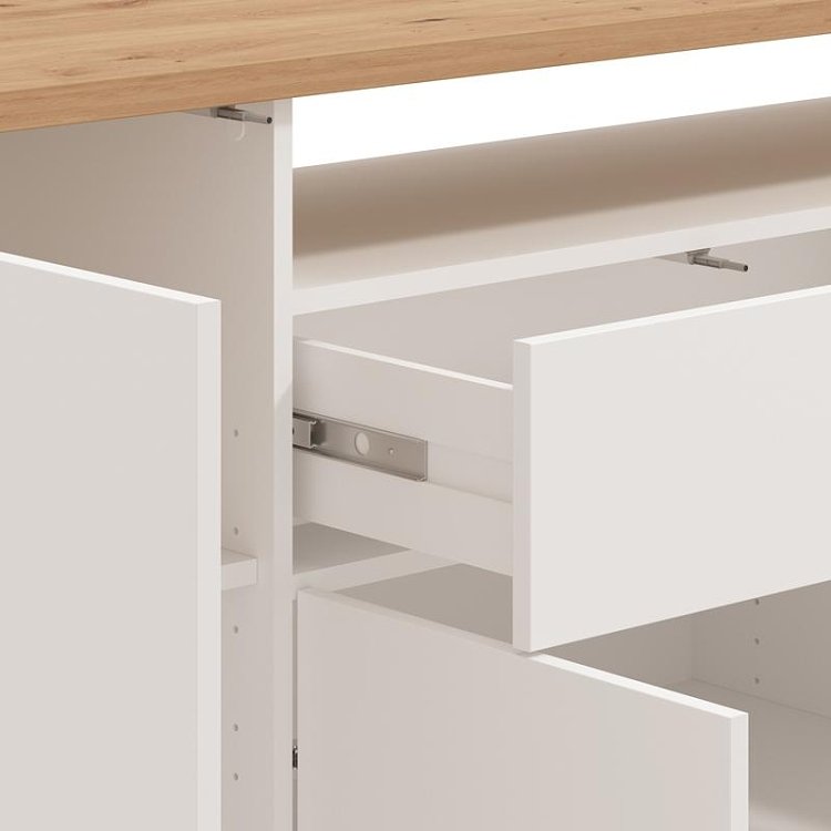 ΚΟΜΟΤΑ-ΜΠΟΥΦΕΣ ATERNO 180 4K1F4V ΛΕΥΚΟ/ARTISAN ΧΡΩΜΑ 180x40x94εκ 11014430