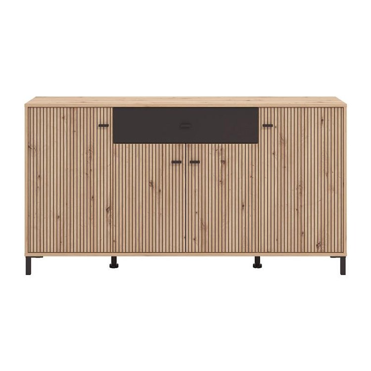 ΚΟΜΟΤΑ-ΜΠΟΥΦΕΣ AVIGNON 170 4K1F4V ARTISAN OAK-ΜΑΥΡΟ ΧΡΩΜΑ 170x40x90εκ 11014730