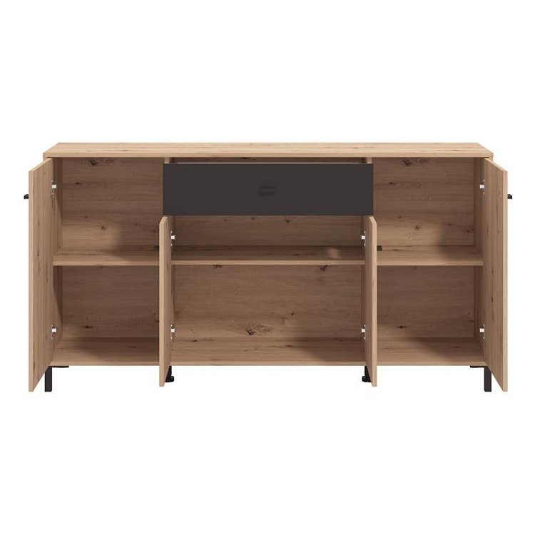 ΚΟΜΟΤΑ-ΜΠΟΥΦΕΣ AVIGNON 170 4K1F4V ARTISAN OAK-ΜΑΥΡΟ ΧΡΩΜΑ 170x40x90εκ 11014730