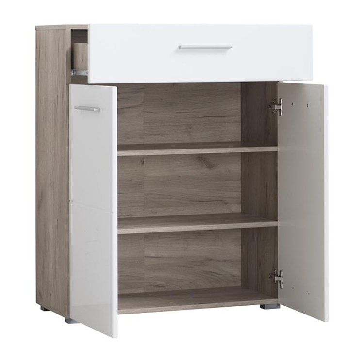 ΚΟΜΟΤΑ-ΜΠΟΥΦΕΣ Beny 2K1F GREY OAK-ΛΕΥΚΗ ΛΑΚΑ 79x35x97,5εκ 11008608