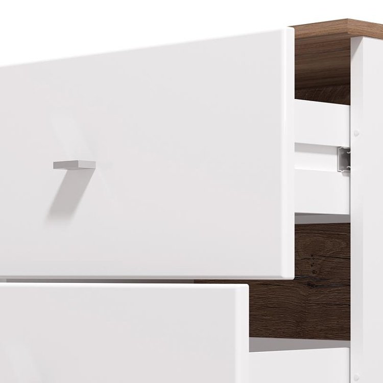 ΚΟΜΟΤΑ-ΜΠΟΥΦΕΣ BURGUNDY 3K3F ΛΕΥΚΟ-FLAGSTAFF OAK-ΛΕΥΚΟ HIGH GLOSS FOIL 162x40x85εκ s.p.k 11012059