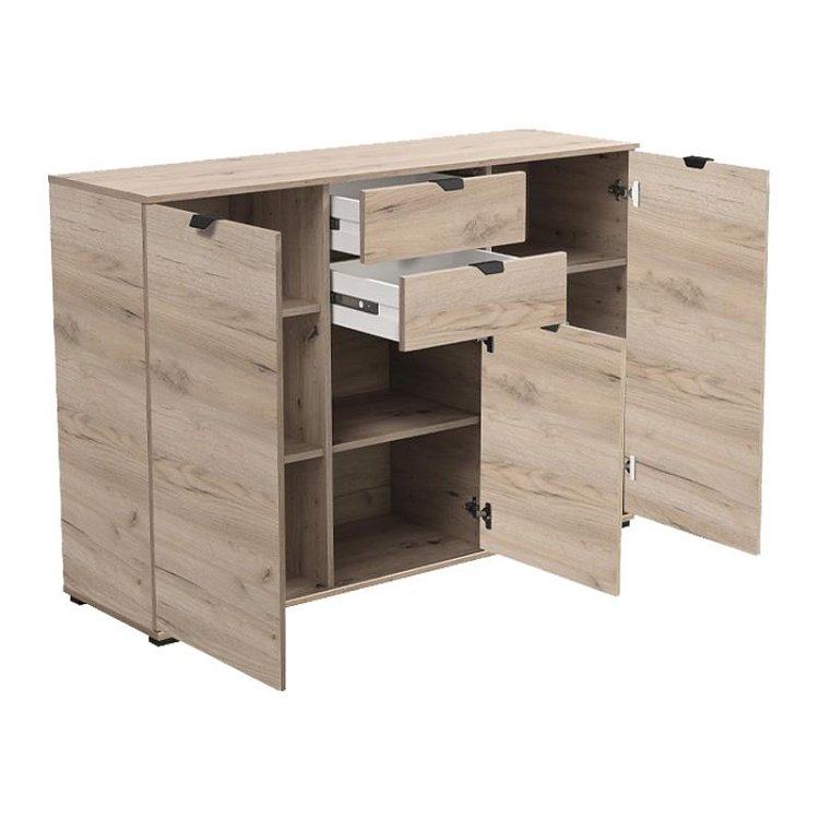 ΚΟΜΟΤΑ-ΜΠΟΥΦΕΣ DUERO 3K2F GREY OAK 135x40x95εκ 11008303