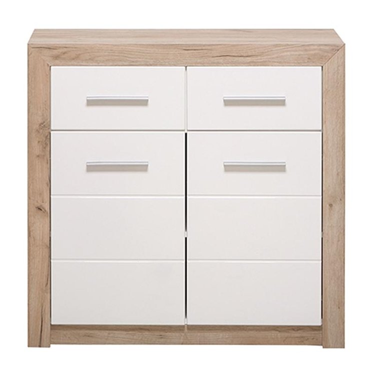 ΚΟΜΟΤΑ-ΜΠΟΥΦΕΣ Etna 2K2F Grey Oak-Λευκή Λάκα 93x35x90.5εκ 11008635
