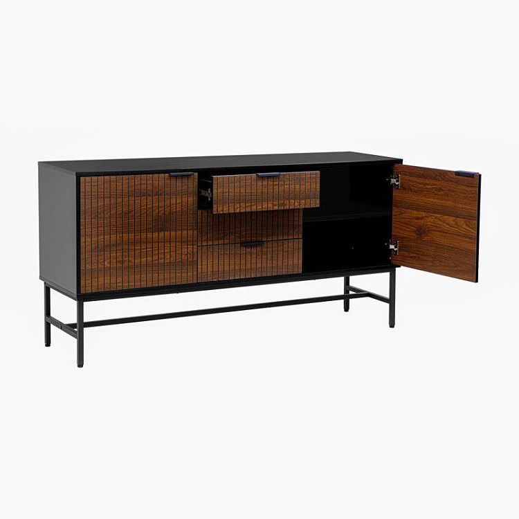 ΚΟΜΟΤΑ-ΜΠΟΥΦΕΣ Fylliana FL2405 ΜΑΥΡΟ-ΚΑΦΕ ΧΡΩΜΑ  150x40x75εκ 0016-225-050