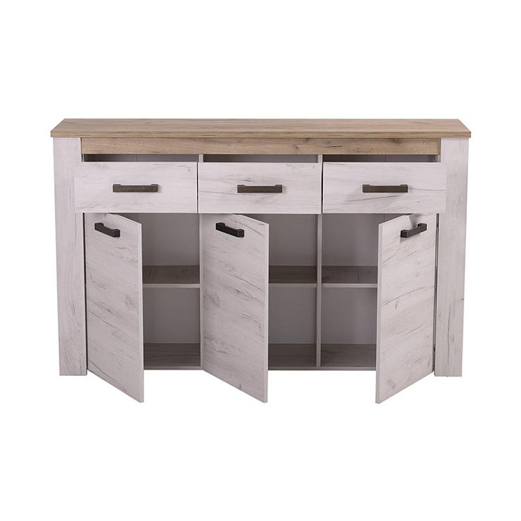 ΚΟΜΟΤΑ-ΜΠΟΥΦΕΣ Kent 160 3Κ3F GREY OAK/WHITE OAK 160x37x98εκ knt 11008627