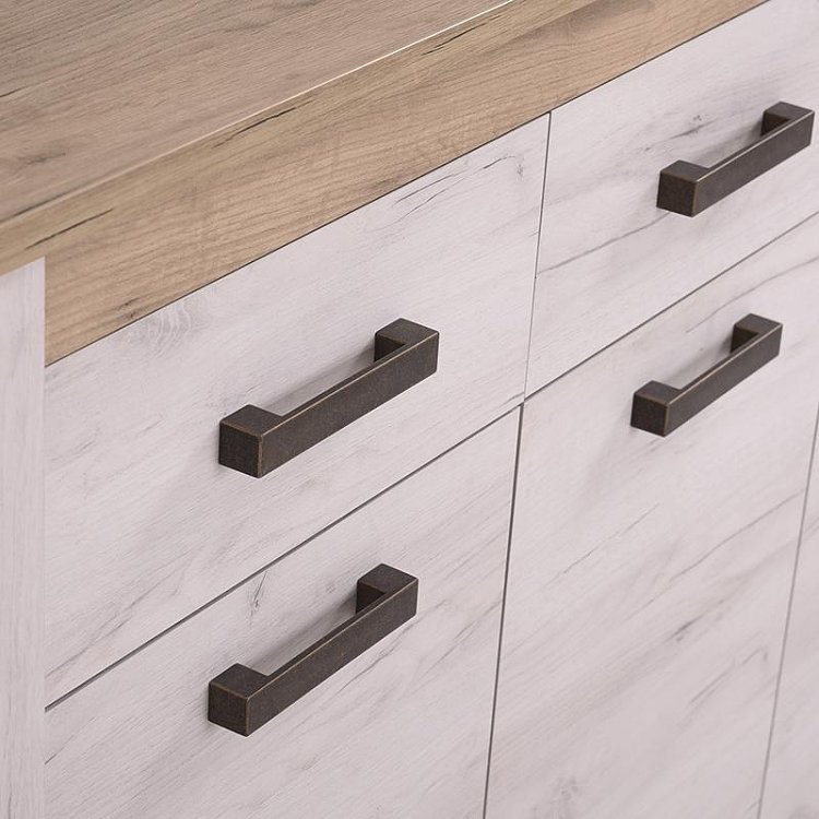 ΚΟΜΟΤΑ-ΜΠΟΥΦΕΣ Kent 160 3Κ3F GREY OAK/WHITE OAK 160x37x98εκ knt 11008627