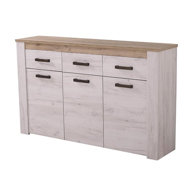 ΚΟΜΟΤΑ-ΜΠΟΥΦΕΣ Kent 160 3Κ3F GREY OAK/WHITE OAK 160x37x98εκ knt 11008627