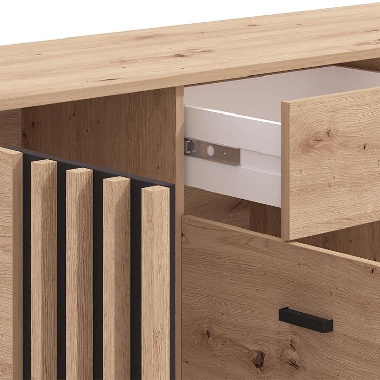 ΚΟΜΟΤΑ-ΜΠΟΥΦΕΣ LAVAL 157 3K1F3V ARTISAN ΟΑΚ/ΜΑΥΡΟ 157x40x90εκ 11014529