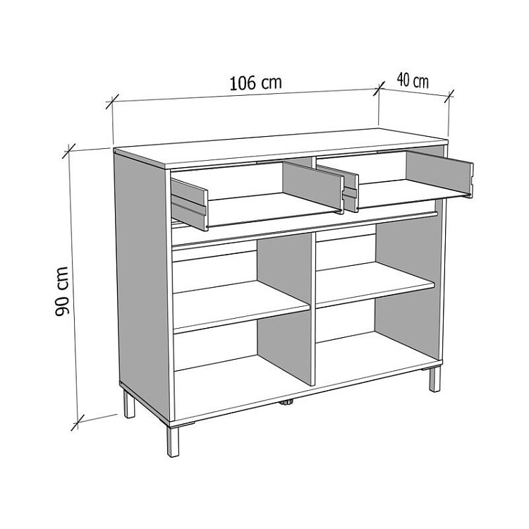 ΚΟΜΟΤΑ-ΜΠΟΥΦΕΣ MARRON 106 2K2F2V CASHMERE/ΜΑΥΡΟ ΜΑΤΤ ΧΡΩΜΑ 106x40x90εκ 11014148