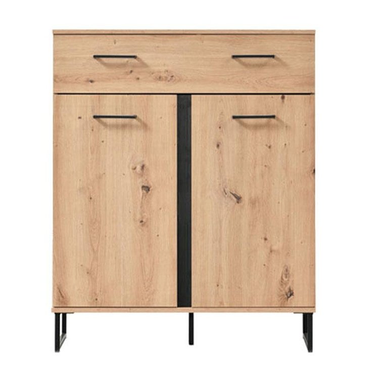 ΚΟΜΟΤΑ-ΜΠΟΥΦΕΣ SARDINIA 2K1F ARTISAN OAK / ΜΑΥΡΟ 84,5x35x103,5εκ 11008259