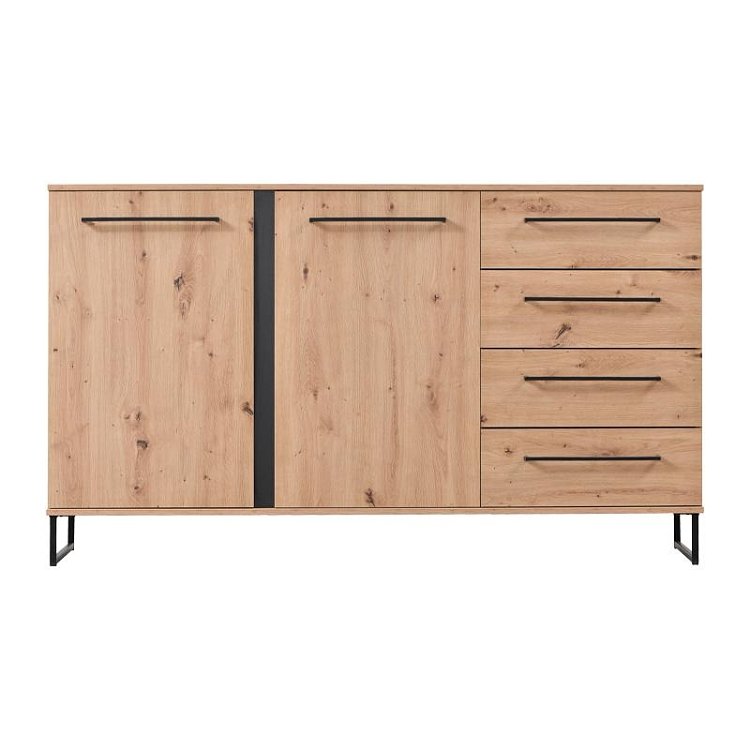 ΚΟΜΟΤΑ-ΜΠΟΥΦΕΣ SARDINIA 3K4F ARTISAN OAK / ΜΑΥΡΟ 159x42x92.5εκ srd 11008230