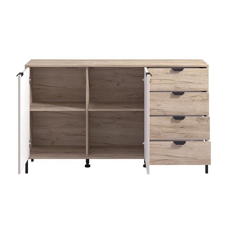 ΚΟΜΟΤΑ-ΜΠΟΥΦΕΣ VANDEA 3K4F GREY OAK-CASHMERE 157x40x93εκ 11013385