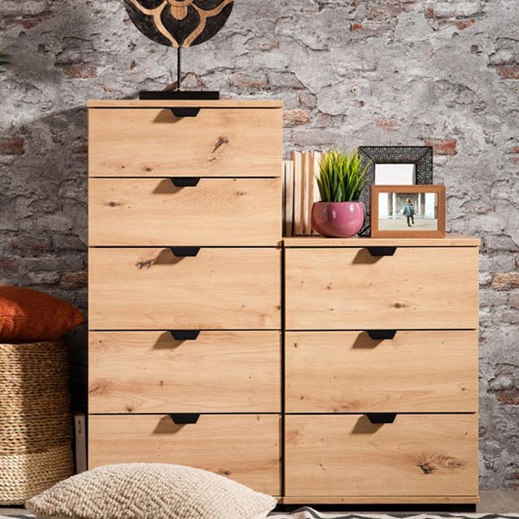 ΚΟΜΟΤΑ-ΣΥΡΤΑΡΙΕΡΑ DUERO 5F 45 ARTISAN OAK 45x40x95εκ 11008308