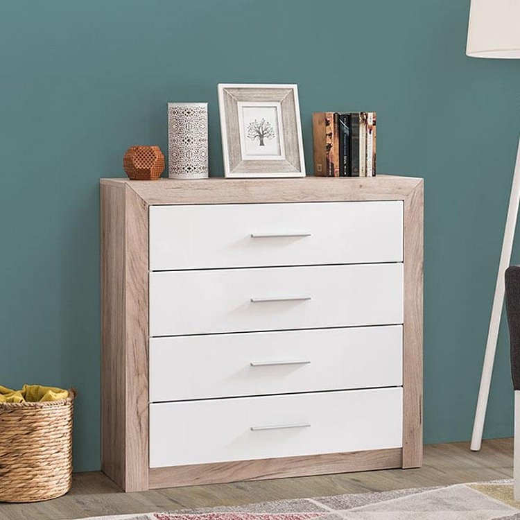 ΚΟΜΟΤΑ-ΣΥΡΤΑΡΙΕΡΑ  Etna 4F Grey Oak - Λευκή Λάκα 93x35x90.5εκ 11008636