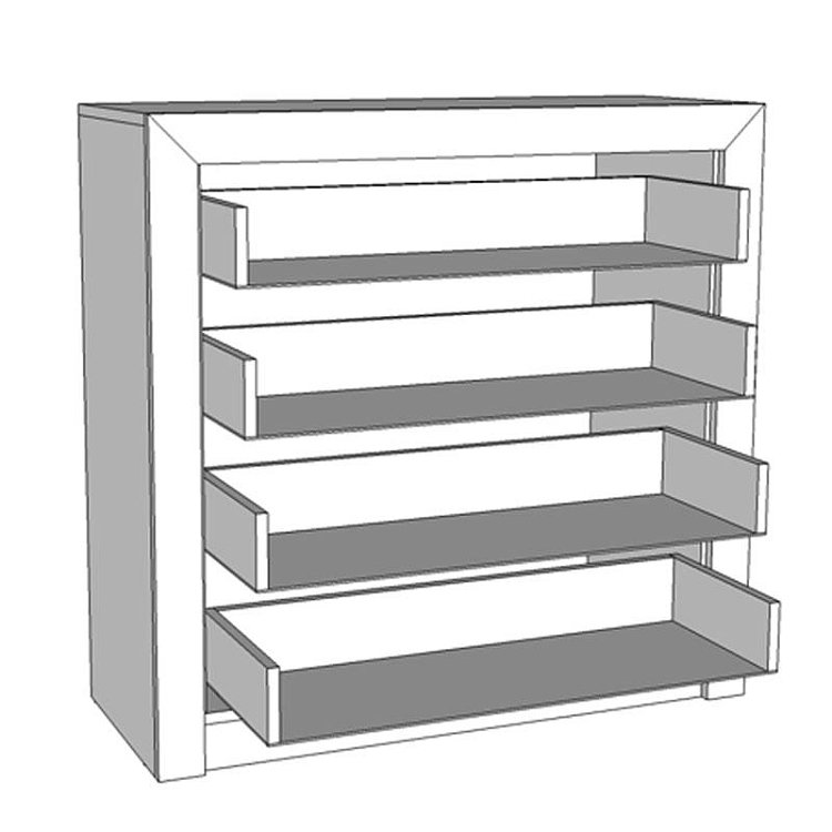 ΚΟΜΟΤΑ-ΣΥΡΤΑΡΙΕΡΑ  Etna 4F Grey Oak - Λευκή Λάκα 93x35x90.5εκ 11008636
