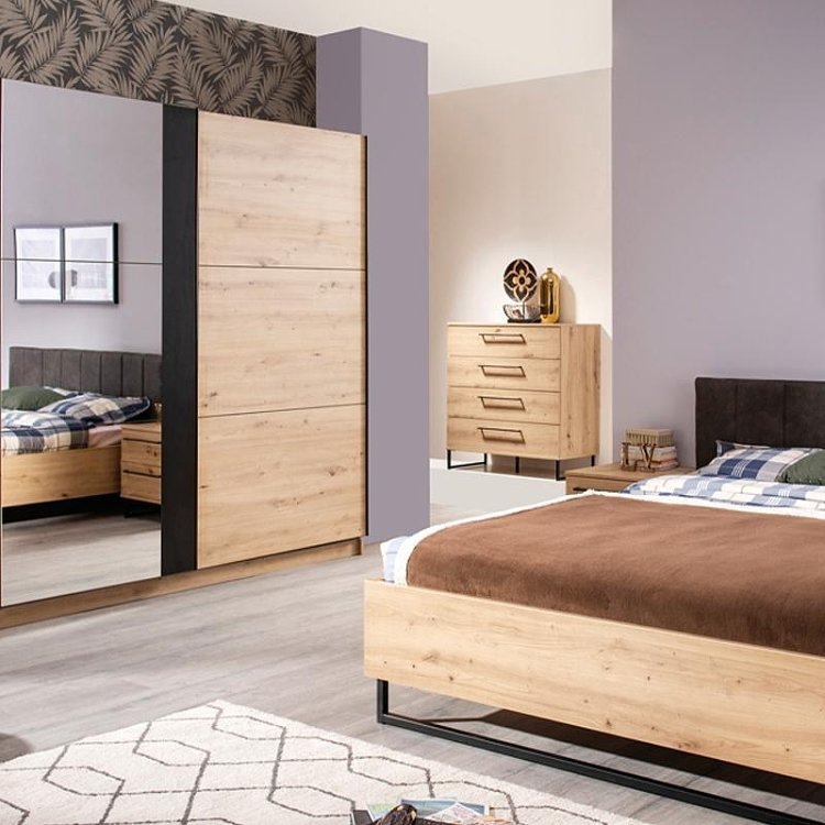 ΚΟΜΟΤΑ-ΣΥΡΤΑΡΙΕΡΑ SARDINIA 4F ARTISAN OAK / ΜΑΥΡΟ 91.5x42x93εκ 11008250