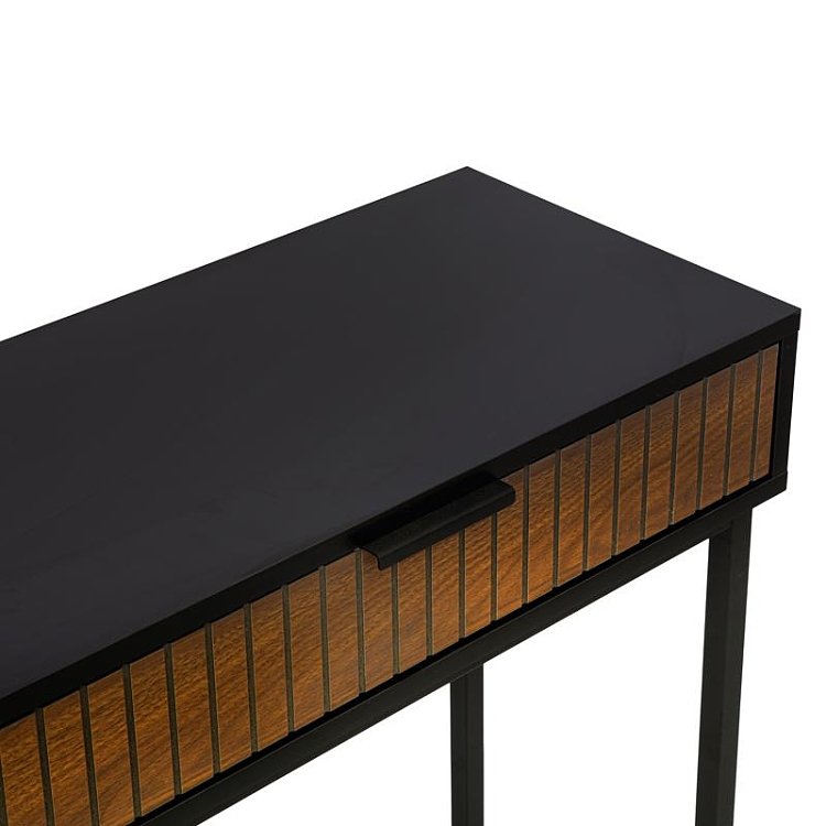 ΚΟΝΣΟΛΑ Fylliana FL2405 ΜΑΥΡΟ-ΚΑΦΕ ΧΡΩΜΑ 120x30x76εκ 0016-225-053