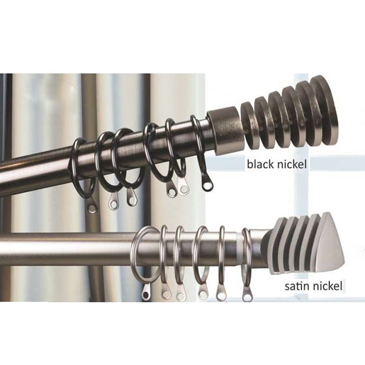 Κουρτινόβεργα Επεκτεινόμενη 160-300cm Fishbone Black Nickel