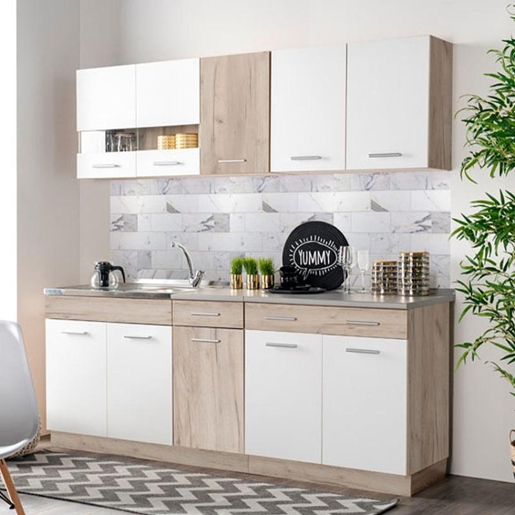 ΚΟΥΖΙΝΑ DALILA 80 GREY OAK / ΛΕΥΚΟ 80x51,5x206,5εκ 11008358