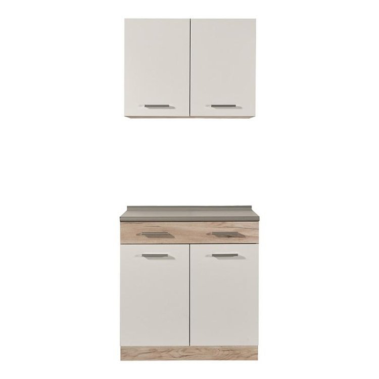 ΚΟΥΖΙΝΑ DALILA 80 GREY OAK / ΛΕΥΚΟ 80x51,5x206,5εκ 11008358