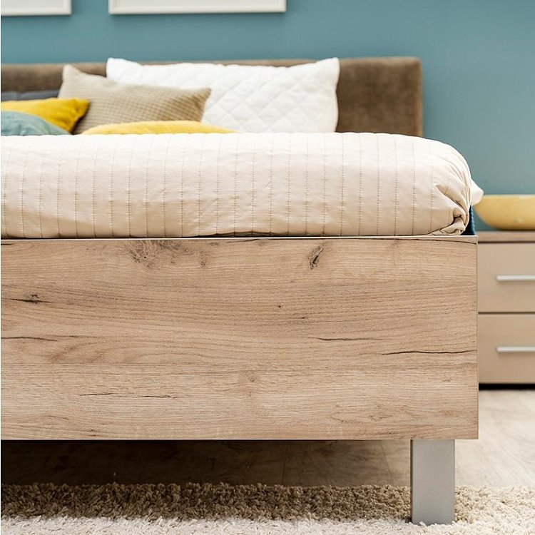 ΚΡΕΒΑΤΙ CANON 160 GREY OAK - ΓΚΡΙ ΥΦΑΣΜΑ 176.5x212.5x93.5εκ (160x200) 11008489
