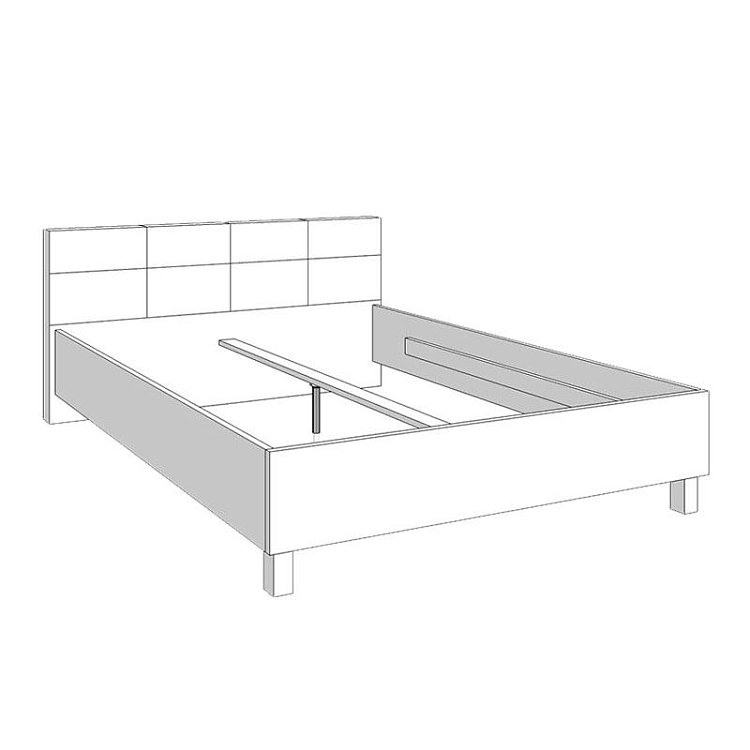 ΚΡΕΒΑΤΙ CANON 160 GREY OAK - ΓΚΡΙ ΥΦΑΣΜΑ 176.5x212.5x93.5εκ (160x200) 11008489