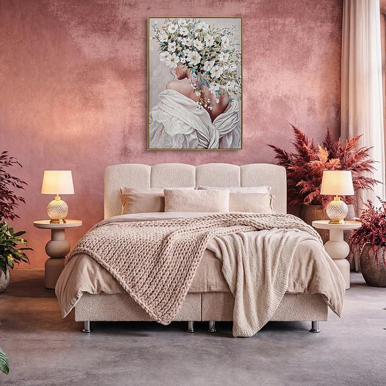ΚΡΕΒΑΤΙ Fylliana Edem ΜΠΕΖ ΜΕ ΑΠΟΘ ΧΩΡΟ 179x212x130εκ (160x200) 828-225-189