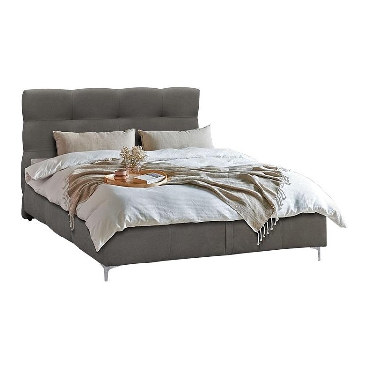 ΚΡΕΒΑΤΙ ΜΕ ΠΑΤΩΜΑ Fylliana SALVADOR ΓΚΡΙ ΧΡΩΜΑ 170x220x110εκ 880-124-033