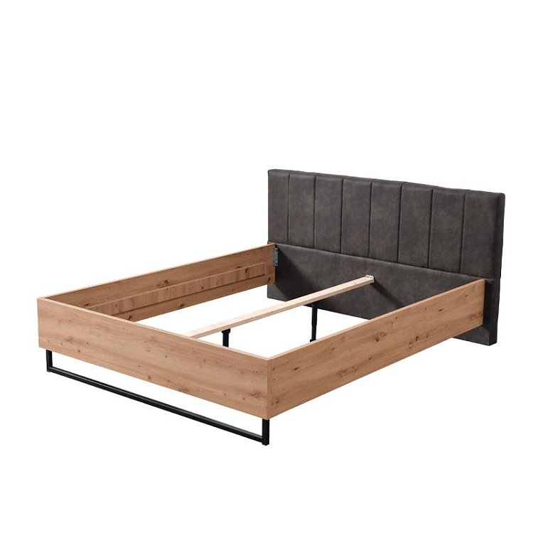 ΚΡΕΒΑΤΙ SARDINIA 160 ARTISAN OAK / ΜΑΥΡΟ 177.5x212x94εκ 11008247