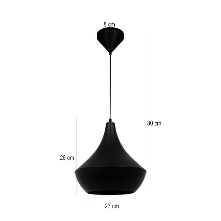 ΚΡΕΜΑΣΤΟ ΜΟΝΟΦΩΤΟ Fylliana 233 ΜΑΥΡΟ 23x80εκ E27 892-221-019
