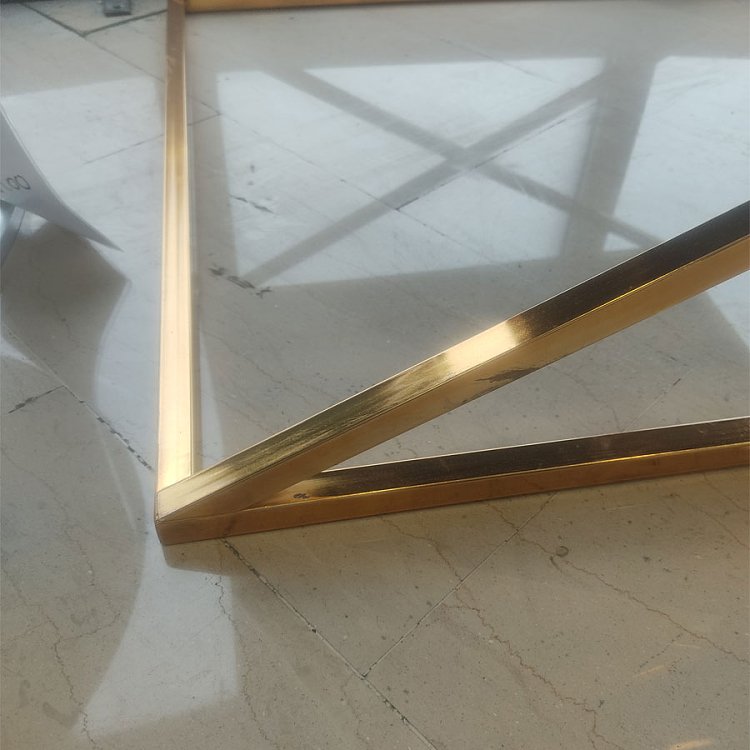 Τραπεζάκι Σαλονιού Lex Χρυσό-Μαύρο 80x80x45 752-G2 951-027-0121