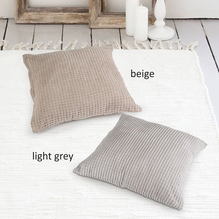 Μαξιλαροθήκη Διακοσμητική Velvet Square Taupe 50x50cm