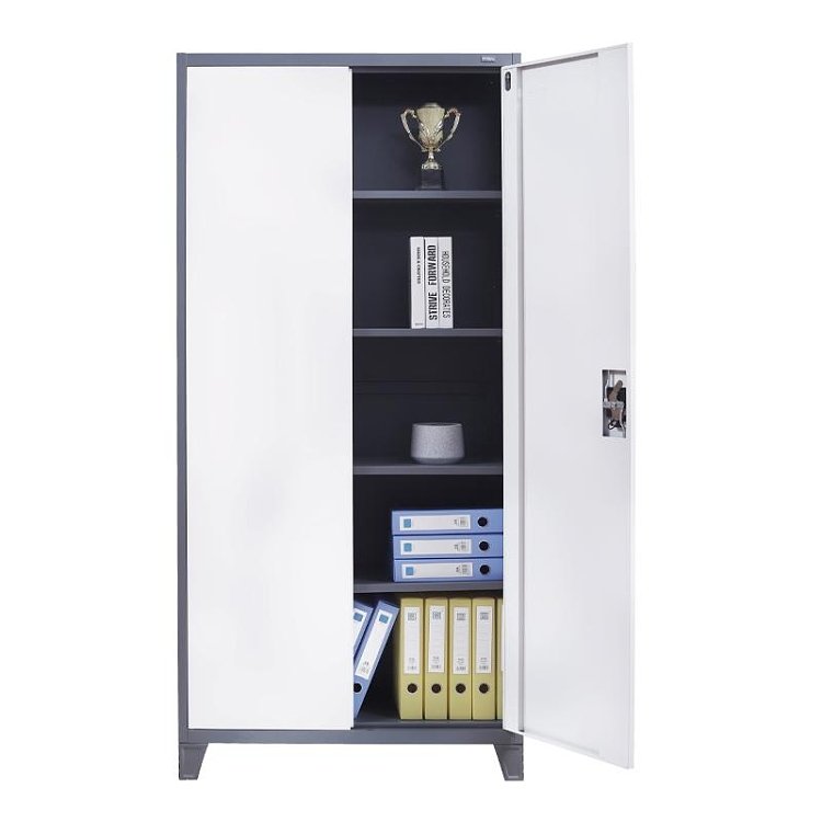 ΜΕΤΑΛΛΙΚΗ ΝΤΟΥΛΑΠΑ Fylliana Everet ΓΚΡΙ-ΛΕΥΚΟ 90x40x190εκ 721-00-001
