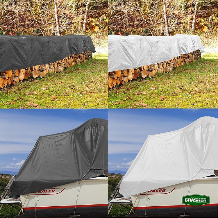 Αδιάβροχος Μουσαμάς-Τέντα 5x8 120gr/m² 102437 Γκρι