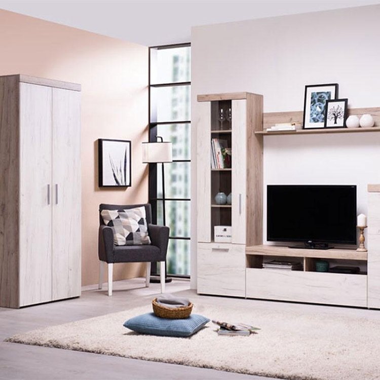 ΝΤΟΥΛΑΠΑ 2Κ Arno Grey Oak-White Oak 80x55x202εκ 11008691
