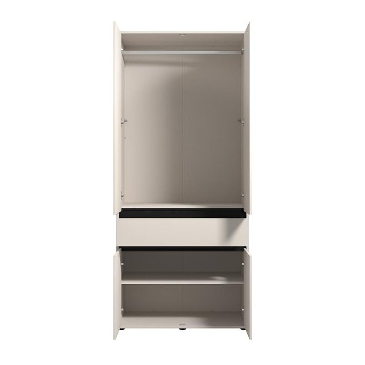 ΝΤΟΥΛΑΠΑ CORBETT 2K1F h211 CASHMERE/ΜΑΥΡΟ ΜΑΤ ΧΡΩΜΑ 93x55x211εκ 11014683
