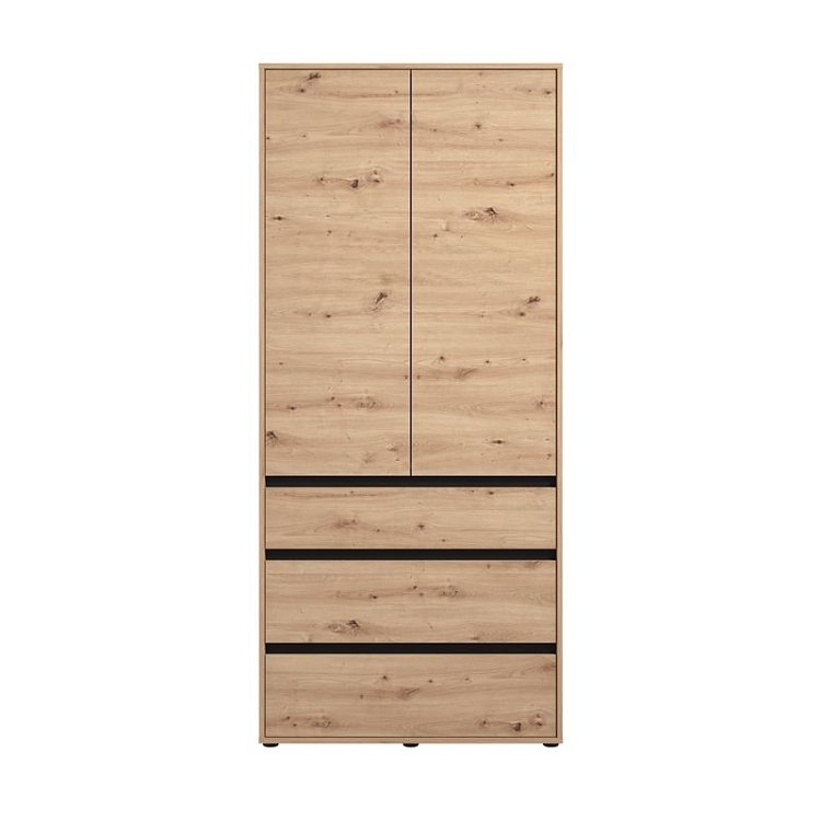 ΝΤΟΥΛΑΠΑ CORBETT 2K3F h211 ARTISAN OAK/ΜΑΥΡΟ ΜΑΤ ΧΡΩΜΑ 93x55x211εκ 11014686