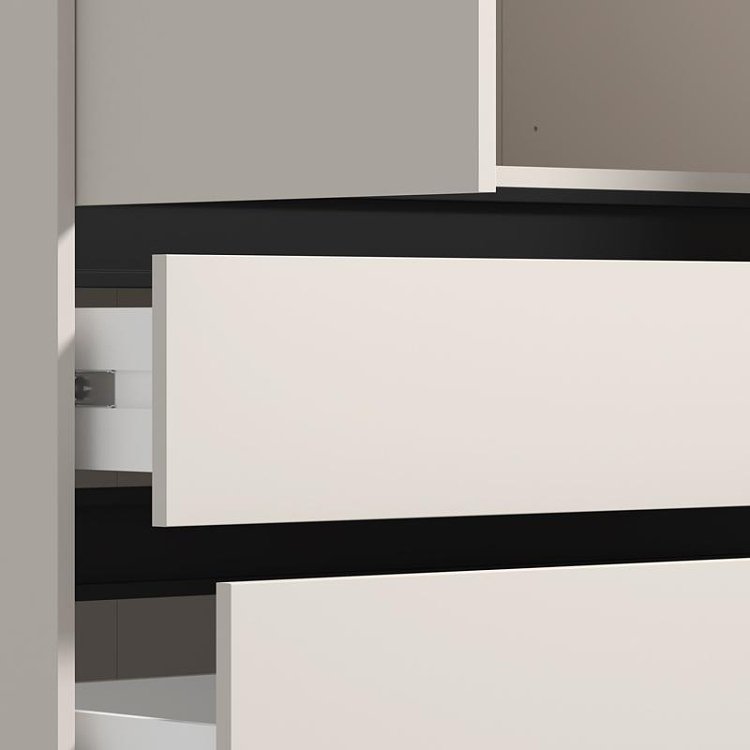 ΝΤΟΥΛΑΠΑ CORBETT 2K3F h211 CASHMERE/ΜΑΥΡΟ ΜΑΤ ΧΡΩΜΑ 93x55x211εκ 11014685