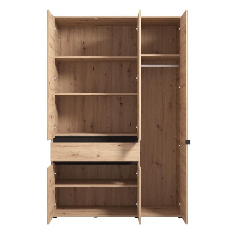ΝΤΟΥΛΑΠΑ CORBETT 3K1F1O h211 ARTISAN OAK/ΜΑΥΡΟ ΜΑΤ ΧΡΩΜΑ 138x55x211εκ 11014291