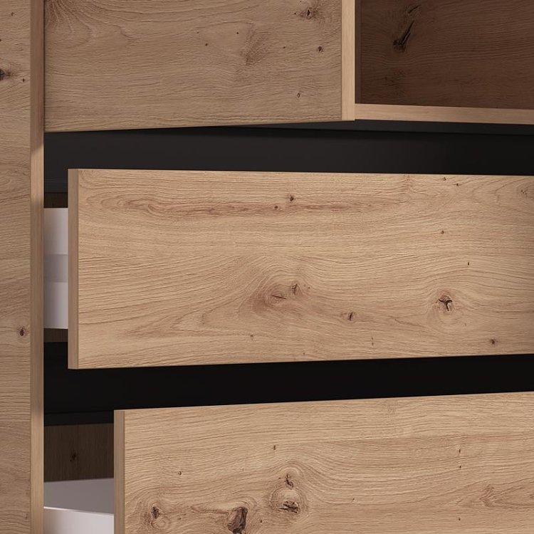 ΝΤΟΥΛΑΠΑ CORBETT 3K3F1O h211 ARTISAN/ΜΑΥΡΟ ΜΑΤ ΧΡΩΜΑ 138x55x211εκ 11014106