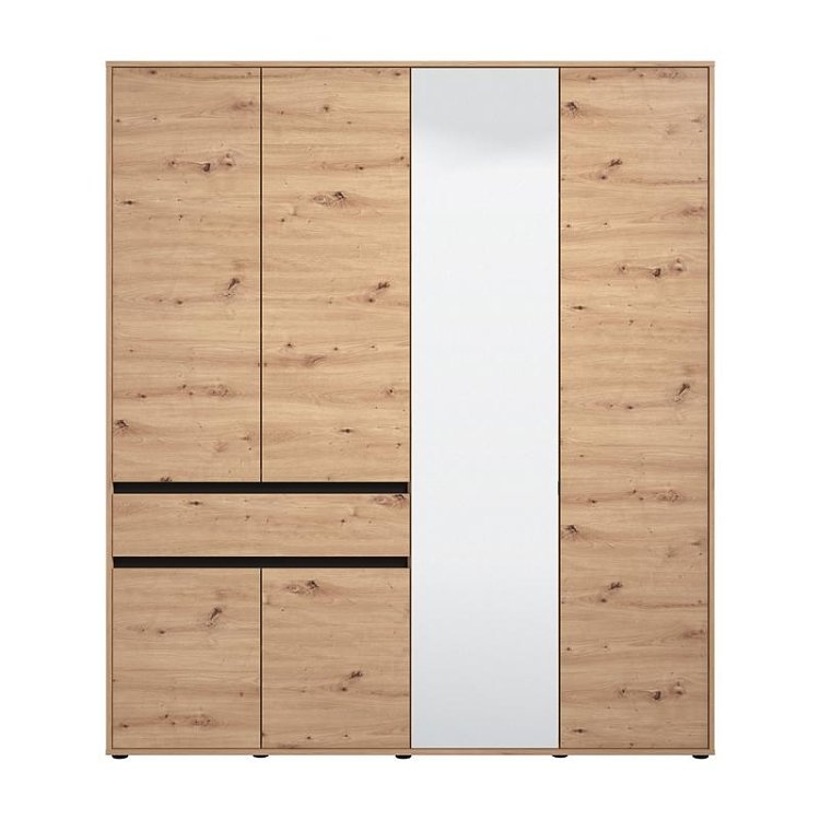 ΝΤΟΥΛΑΠΑ CORBETT 4K1F1O h211 ARTISAN OAK/ΜΑΥΡΟ ΜΑΤ ΧΡΩΜΑ 183x55x211εκ 11014284