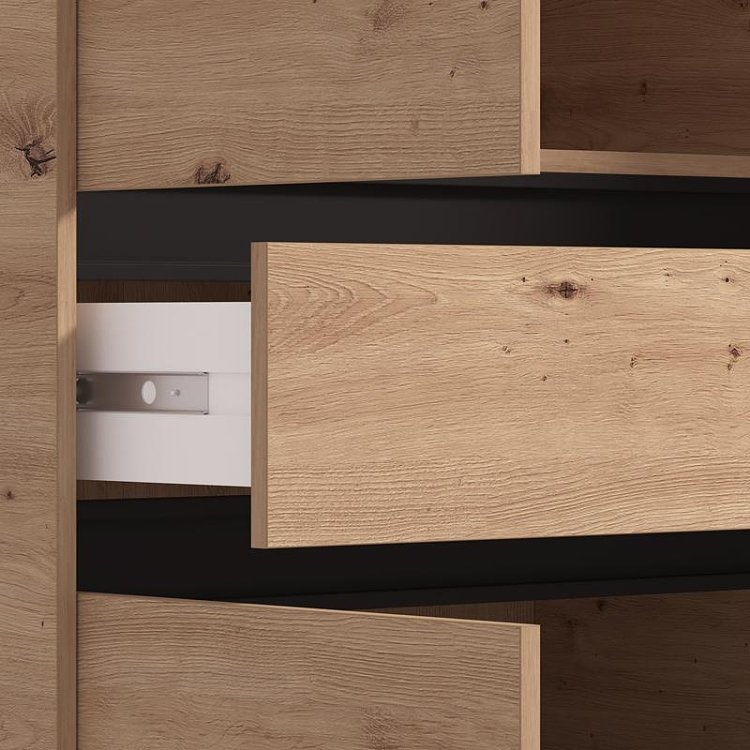 ΝΤΟΥΛΑΠΑ CORBETT 4K1F1O h211 ARTISAN OAK/ΜΑΥΡΟ ΜΑΤ ΧΡΩΜΑ 183x55x211εκ 11014284