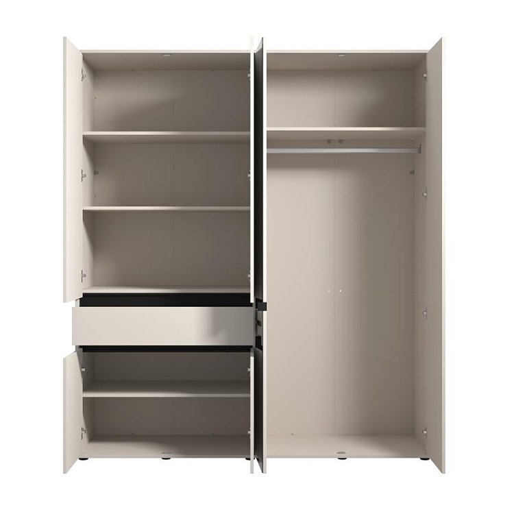 ΝΤΟΥΛΑΠΑ CORBETT 4K1F1O h211 CASHMERE/ΜΑΥΡΟ ΜΑΤ ΧΡΩΜΑ 183x55x211εκ 11014105