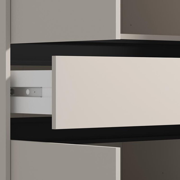 ΝΤΟΥΛΑΠΑ CORBETT 4K1F1O h211 CASHMERE/ΜΑΥΡΟ ΜΑΤ ΧΡΩΜΑ 183x55x211εκ 11014105