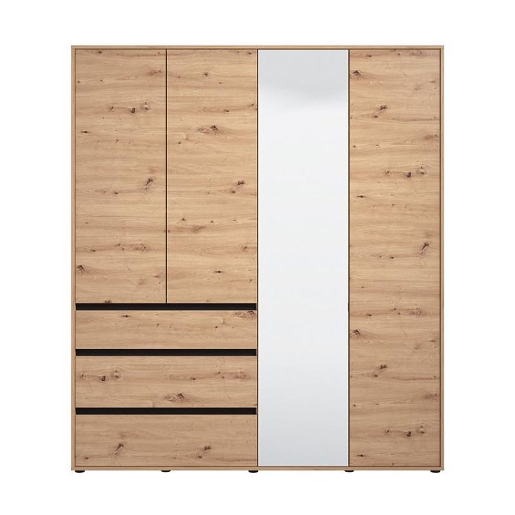 ΝΤΟΥΛΑΠΑ CORBETT 4K3F1O h211 ARTISAN OAK/ΜΑΥΡΟ ΜΑΤ ΧΡΩΜΑ 183x55x211εκ 11014097