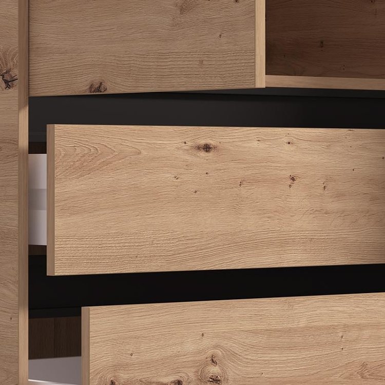 ΝΤΟΥΛΑΠΑ CORBETT 4K3F1O h211 ARTISAN OAK/ΜΑΥΡΟ ΜΑΤ ΧΡΩΜΑ 183x55x211εκ 11014097