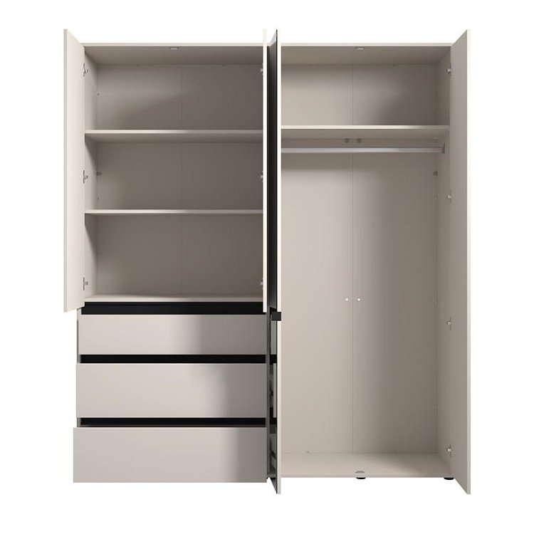 ΝΤΟΥΛΑΠΑ CORBETT 4K3F1O h211 CASHMERE/ΜΑΥΡΟ ΜΑΤ ΧΡΩΜΑ 183x55x211εκ 11014287